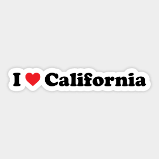 I Love California Sticker